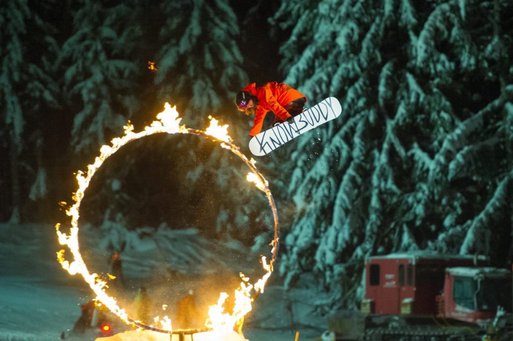 Fire and Ice Show every Sunday at the base of Whistler.