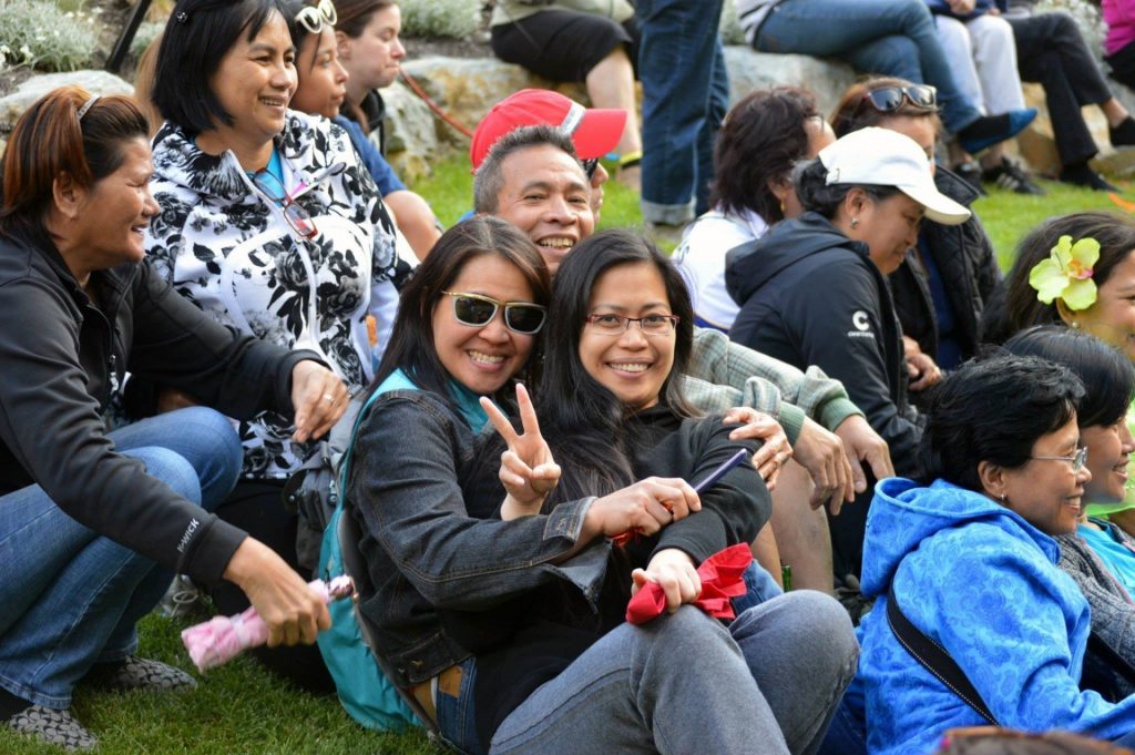 Whistler Multicultural Festival goers having a good time.