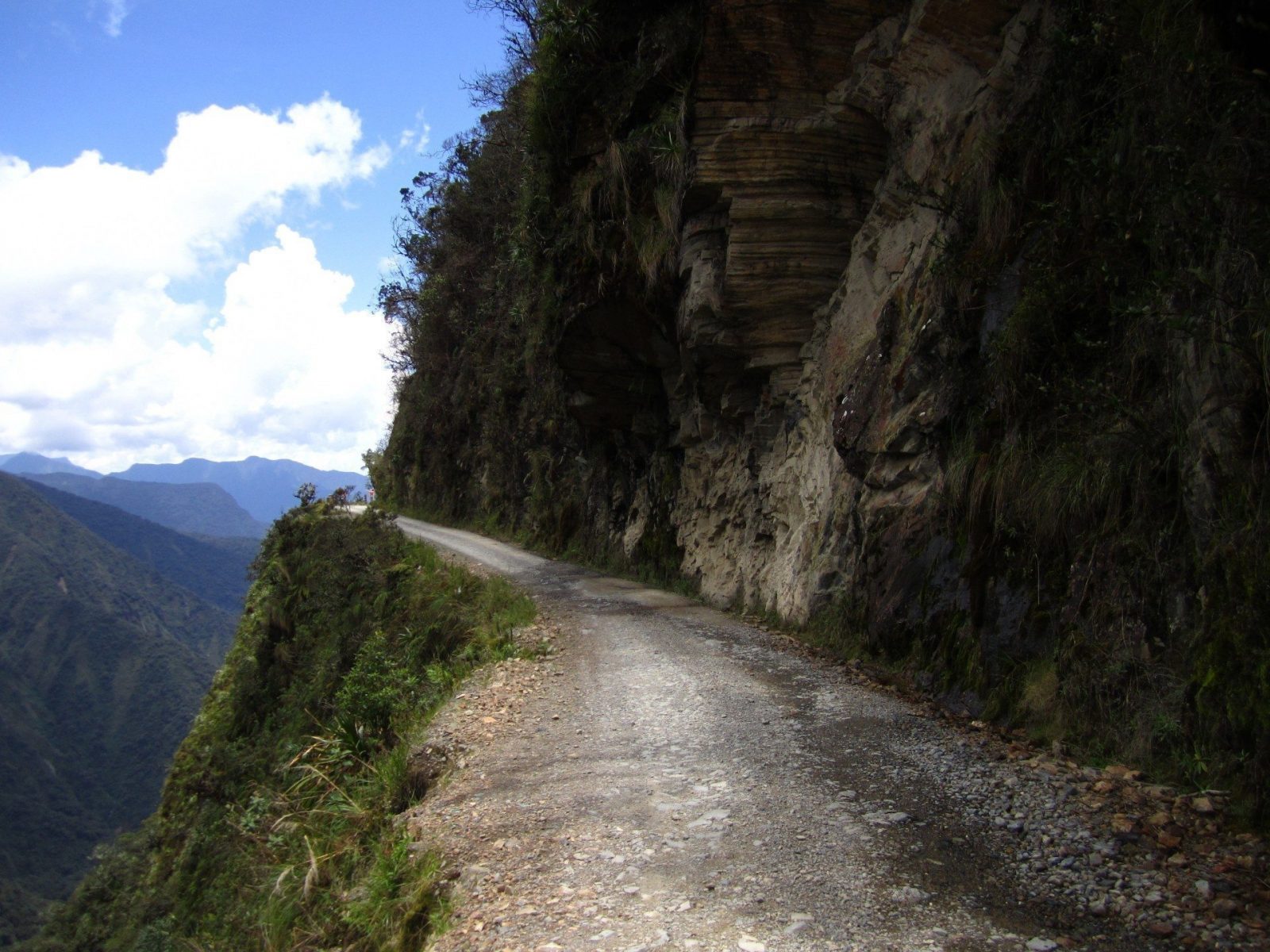 Bike trail along the infamous Bolivian Death Road.
