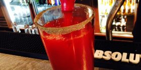 How to make a Caesar - adding the clamato juice