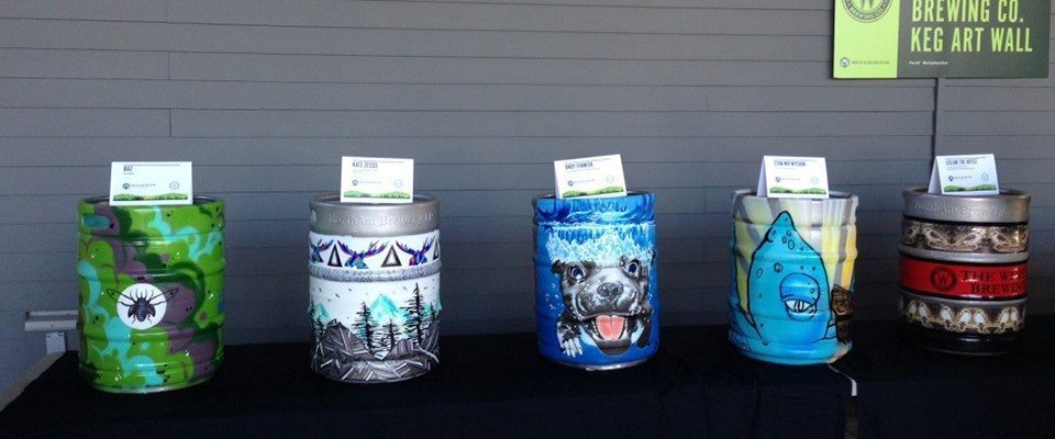 An artistic side to the Whistler Village Beer Festival with keg art.