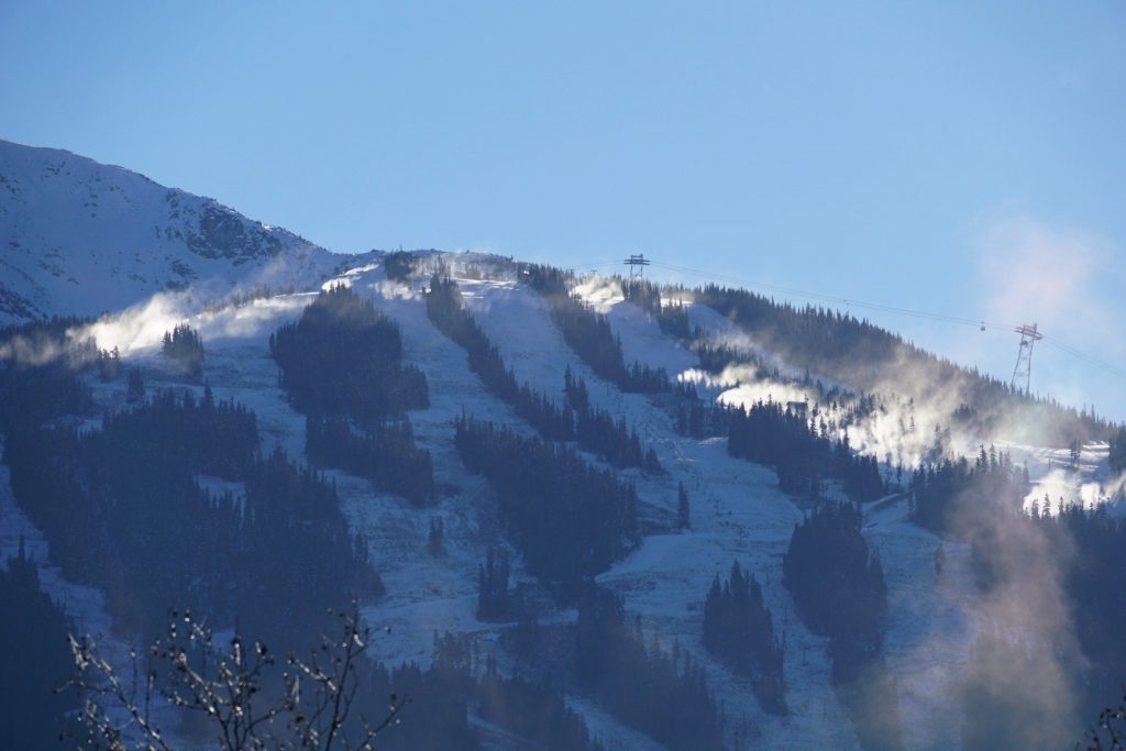The mountains just before opening day.