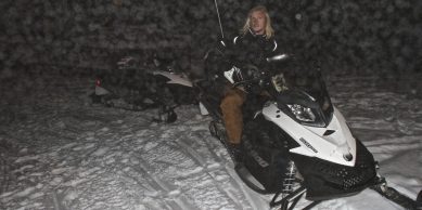 Harry on his snowmobile.