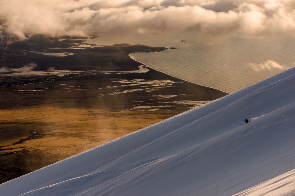 Skiing in the Aleutian Islands.