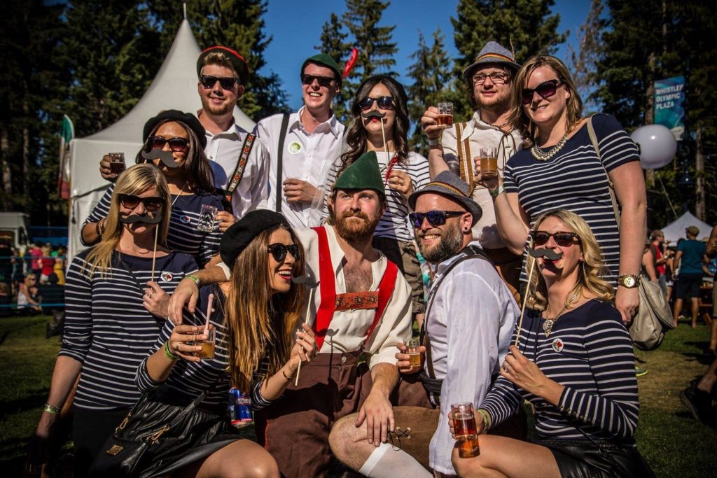 Enjoy the Whistler Village Beer Festival with friends.
