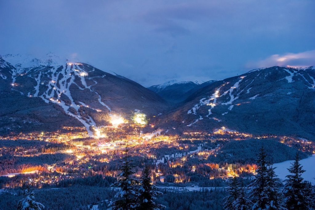 Whistler by night.
