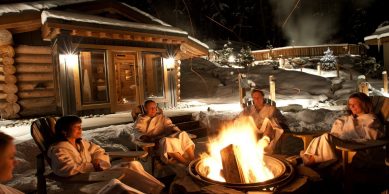 A great place to read in Whistler is fireside at the Scandinave Spa.