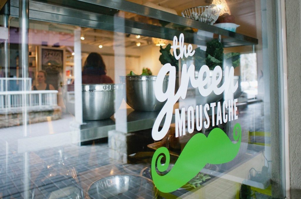 The Green Moustache, located in the Whistler vllage Marketplace area.