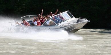 The Whistler Jet Boating tour runs through a BC Provincial Park.