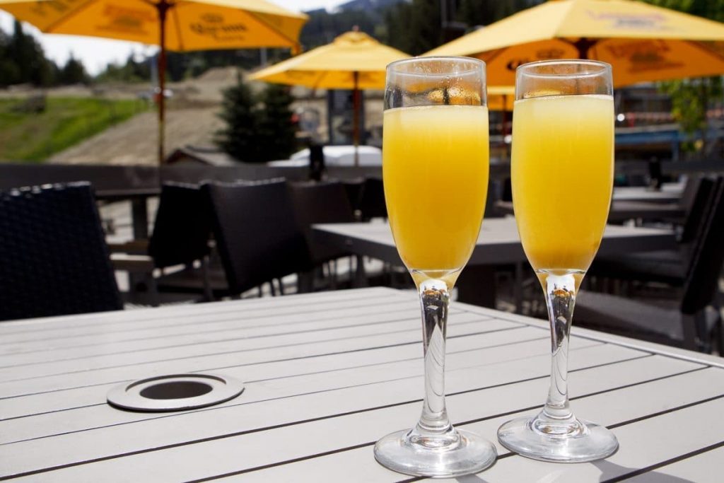 Enjoy mimosas on the Longhorn patio
