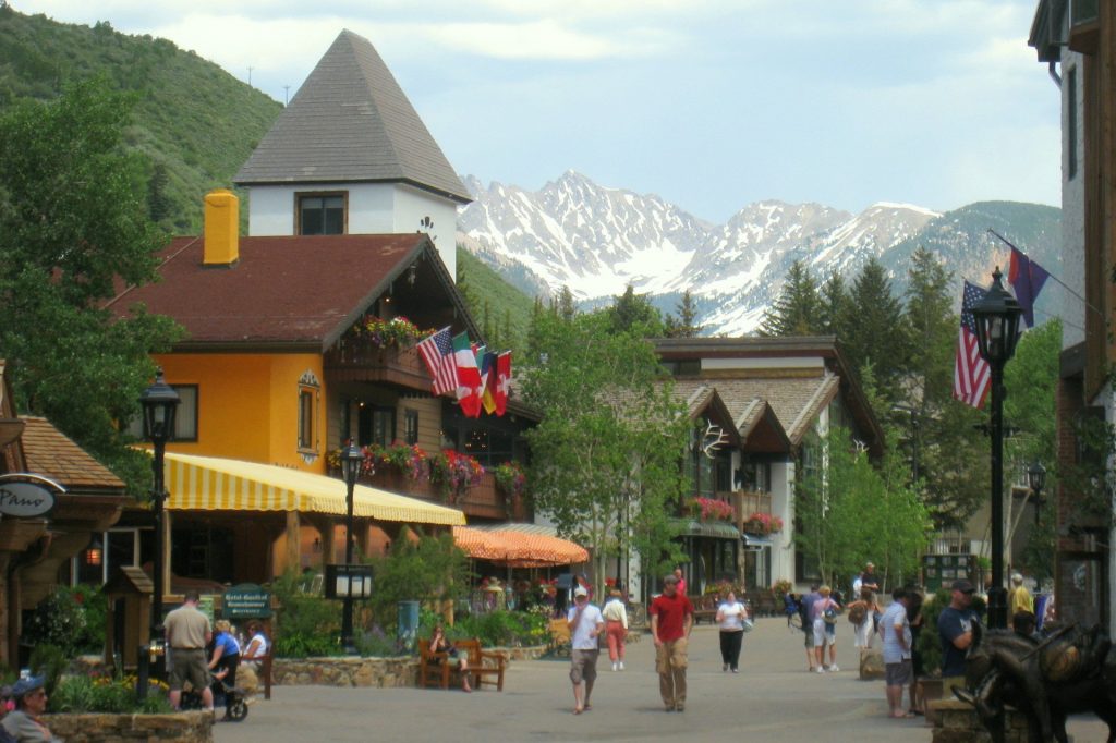 A street view in Vail, Colorado.
