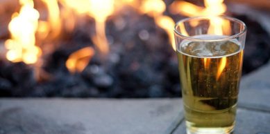 A drink by the fire pit is a cozy activity in Whistler in winter for non-skiers.