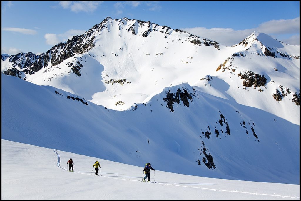 Ski touring in British Columbia.