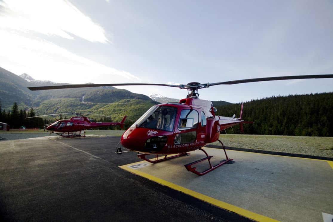 Blackcomb Helicopters launch pad.
