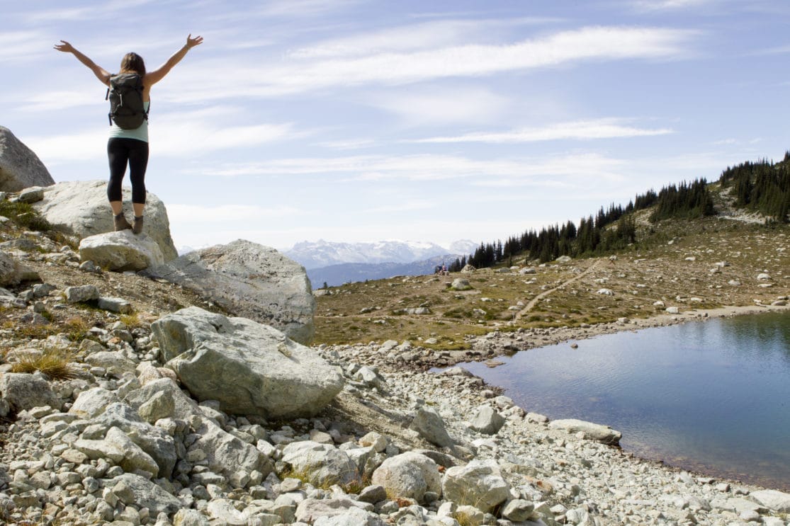 Success rewarded with the spectacular views from Blackcomb Mountain.