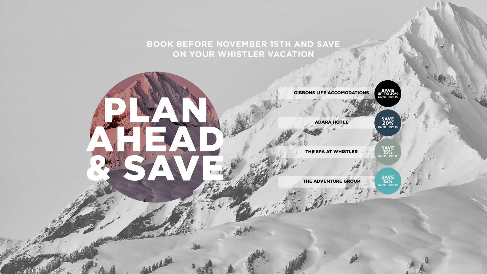 Plan Ahead & Save on Whistler Vacations